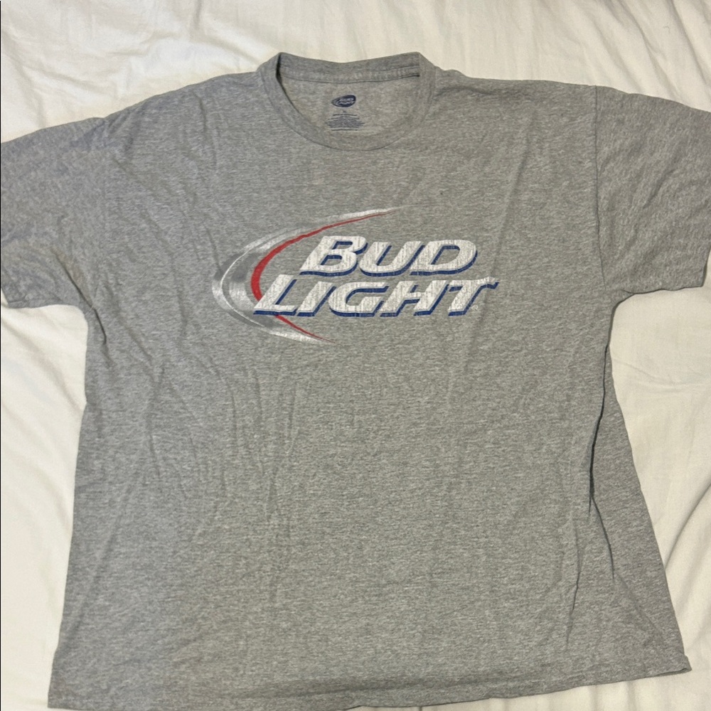 Bud Light Gray Short Sleeve